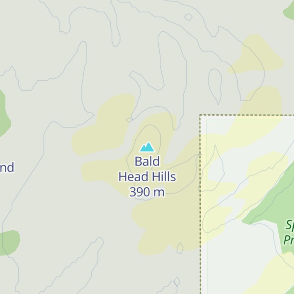 Map of Bald Head Hills