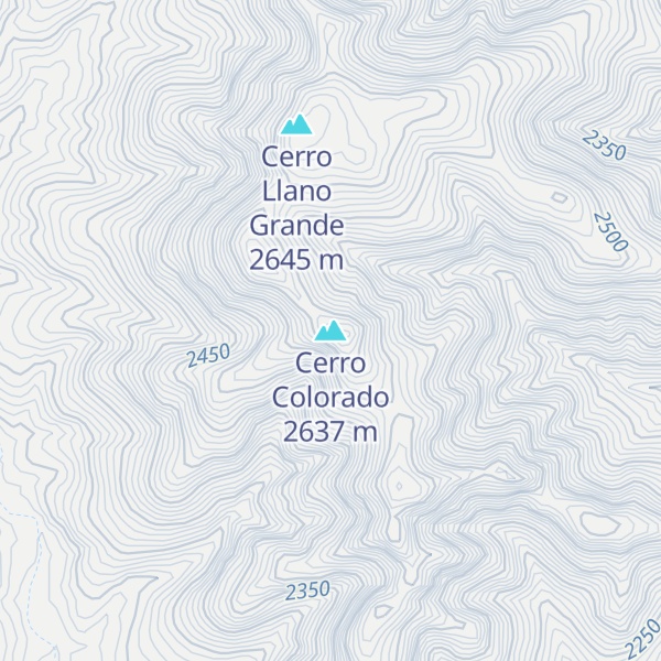 Map of Cerro Colorado