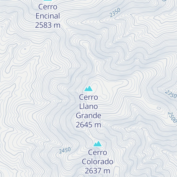 Map of Cerro Llano Grande