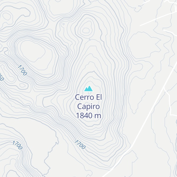 Map of Cerro El Capiro