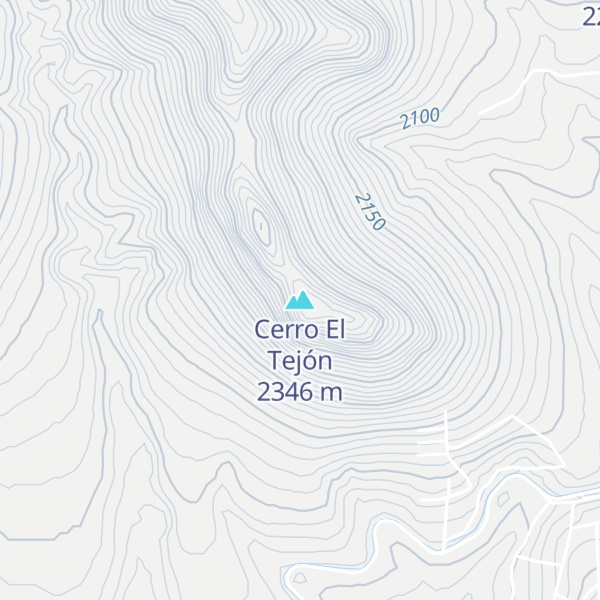Map of Cerro El Tejón