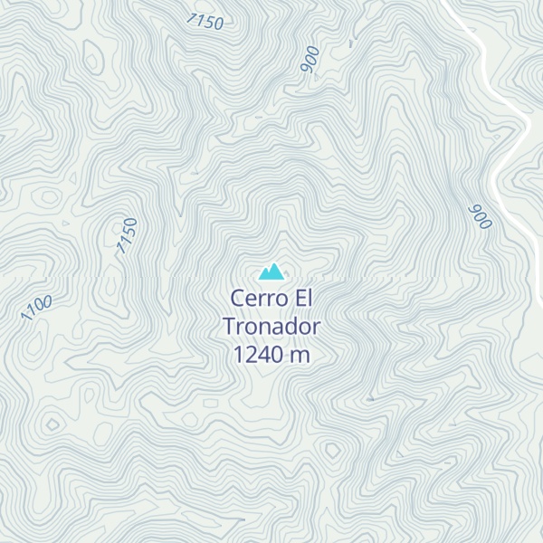 Map of Cerro El Tronador