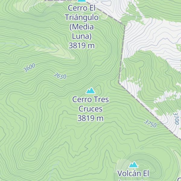Map of Cerro Tres Cruces