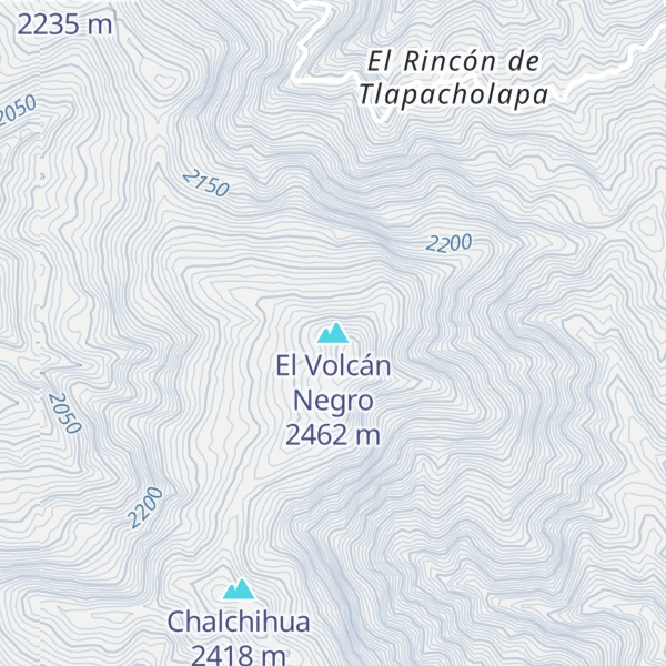 Map of El Volcán Negro