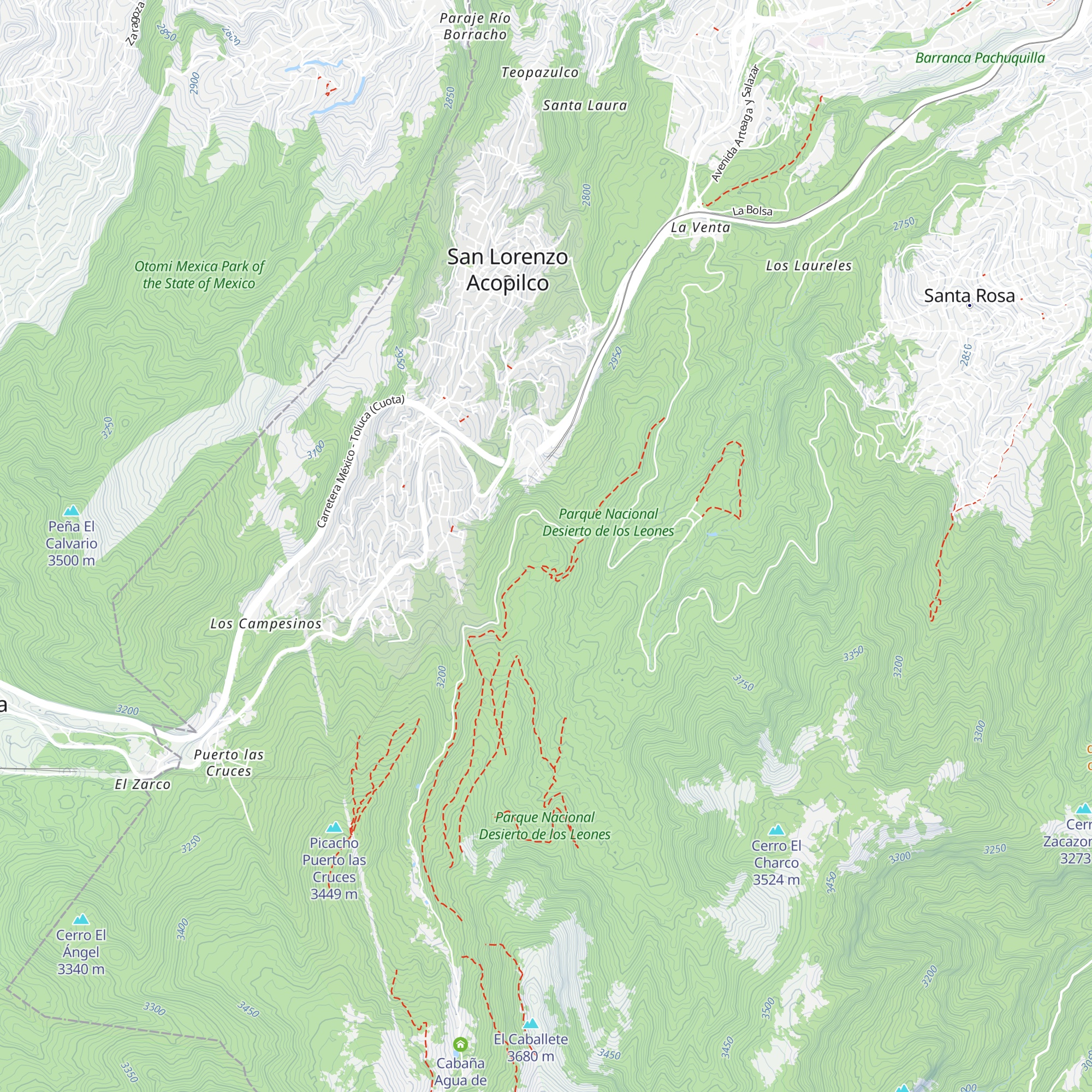 Cabaña Lázaro Cárdenas map