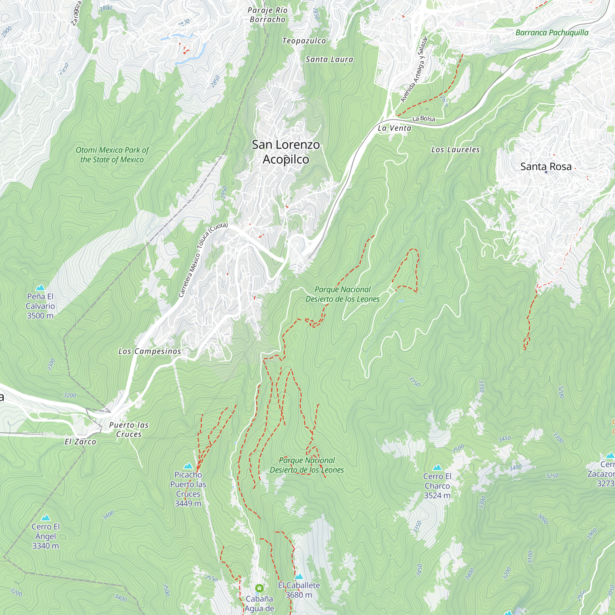 Cabaña Lázaro Cárdenas map