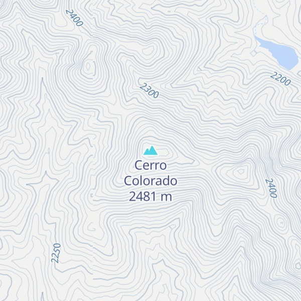 Map of Cerro Colorado