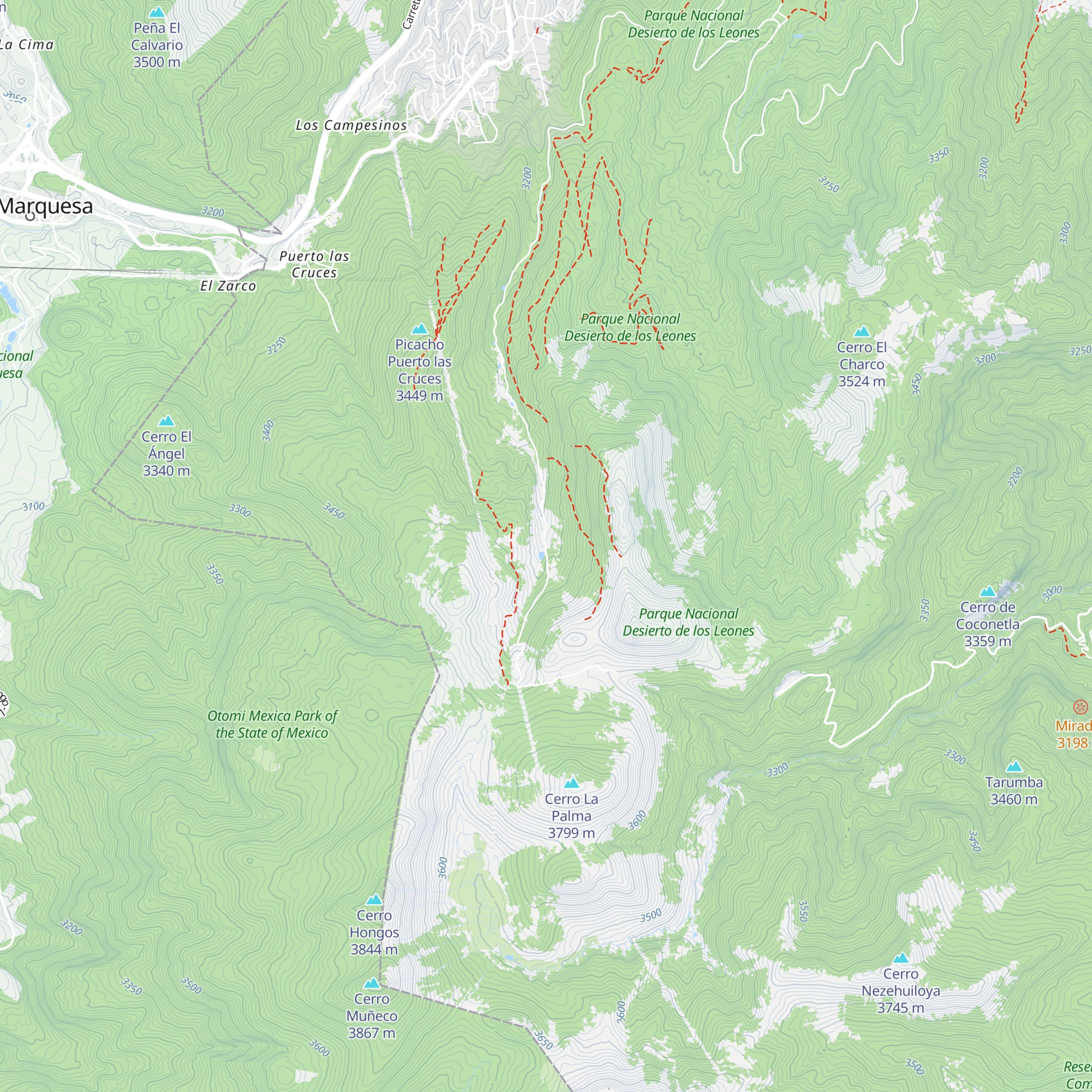 Cabaña Agua de Leones map