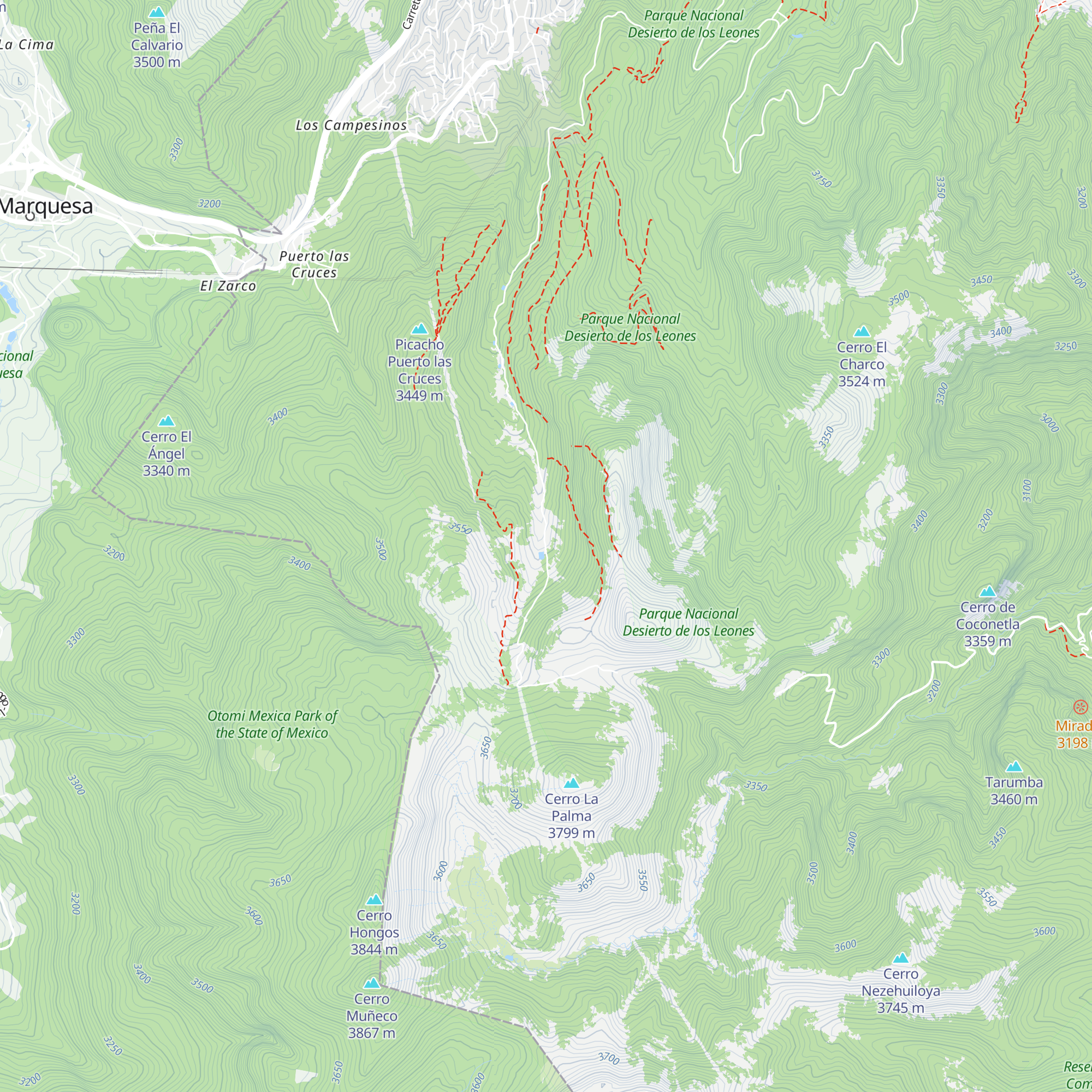 Cabaña Agua de Leones map