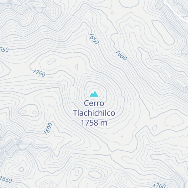 Map of Cerro Tlachichilco