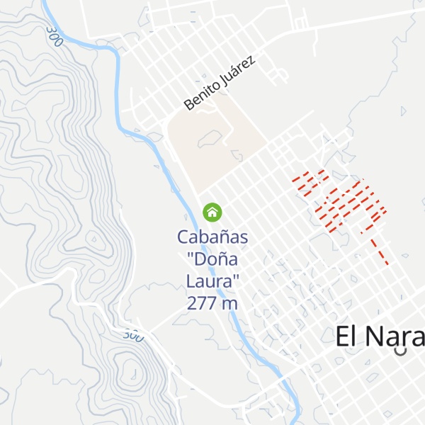 Map of Cabañas "Doña Laura"