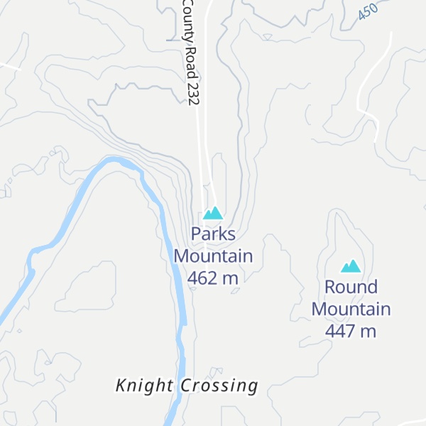 Map of Parks Mountain