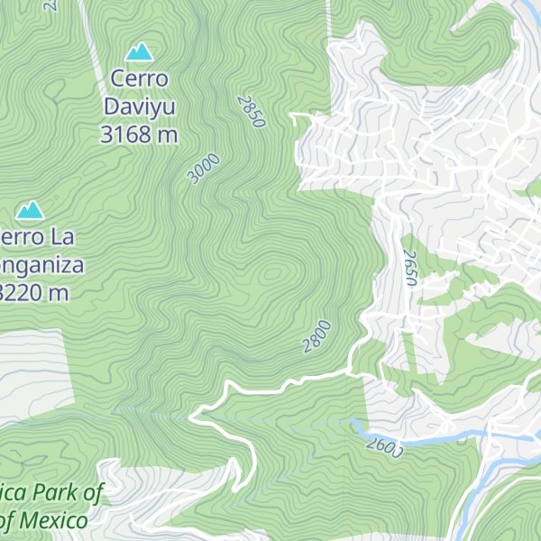Map of Cerro Bovax