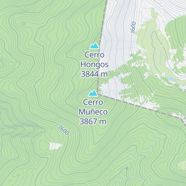 Map of Cerro Muñeco