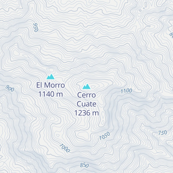 Map of Cerro Cuate