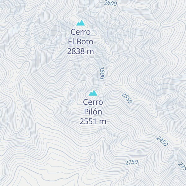 Map of Cerro Pilón