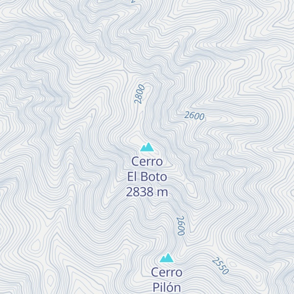 Map of Cerro El Boto