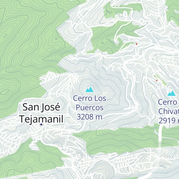 Map of Cerro Los Puercos