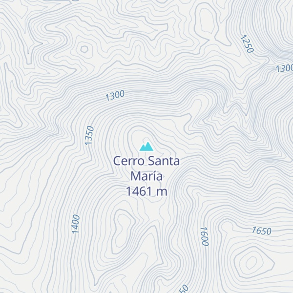 Map of Cerro Santa María