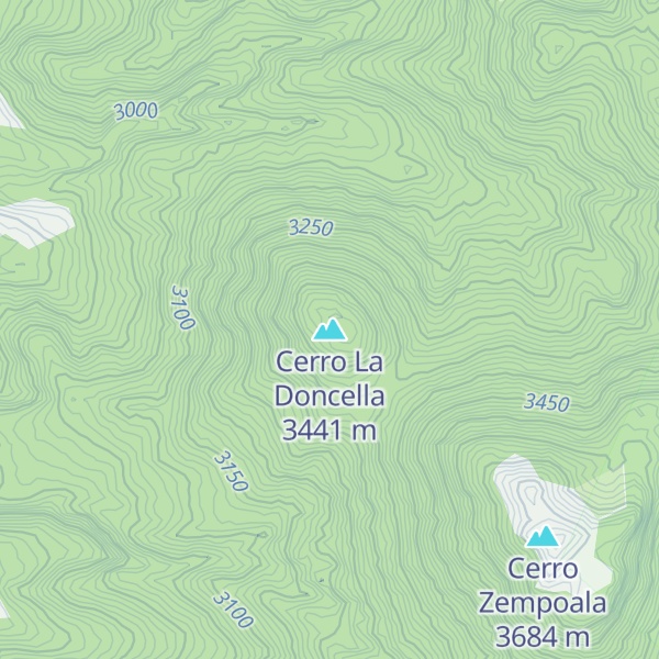 Map of Cerro La Doncella