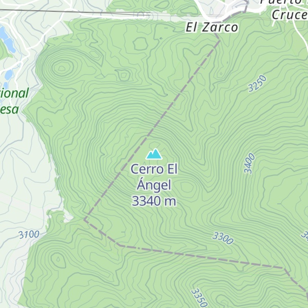 Map of Cerro El Ángel