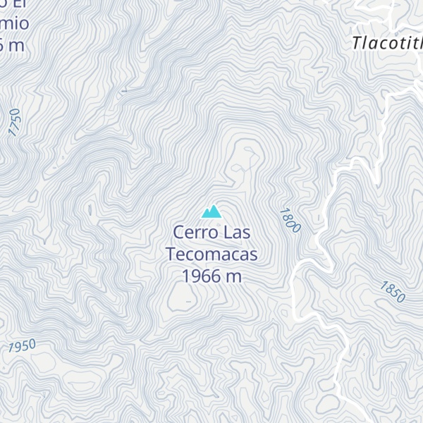 Map of Cerro Las Tecomacas