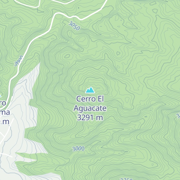 Map of Cerro El Aguacate