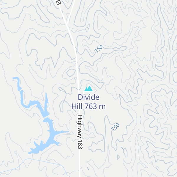 Map of Divide Hill