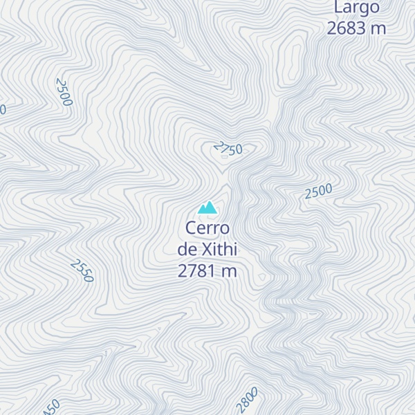 Map of Cerro de Xithi