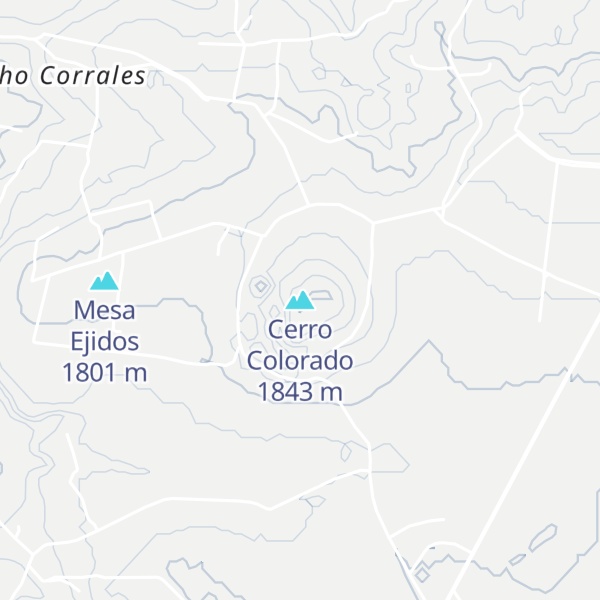 Map of Cerro Colorado