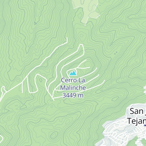 Map of Cerro La Malinche
