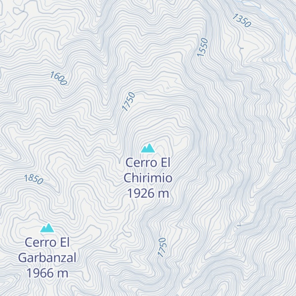 Map of Cerro El Chirimio
