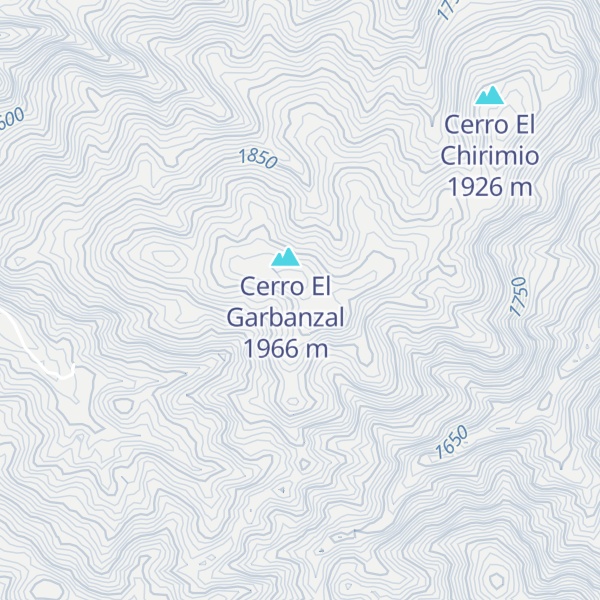 Map of Cerro Tepoxtepec