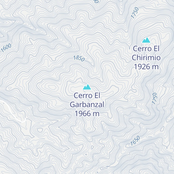 Map of Cerro El Garbanzal
