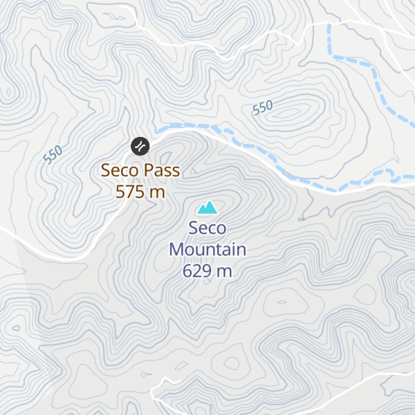 Map of Seco Mountain