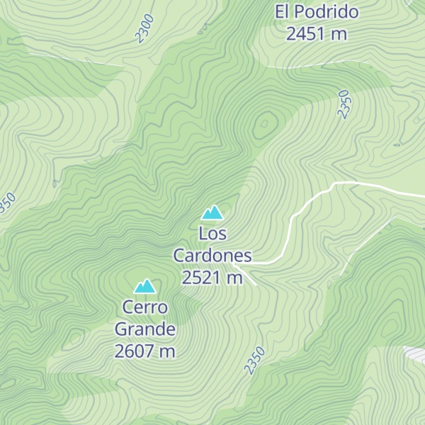 Map of Los Cardones