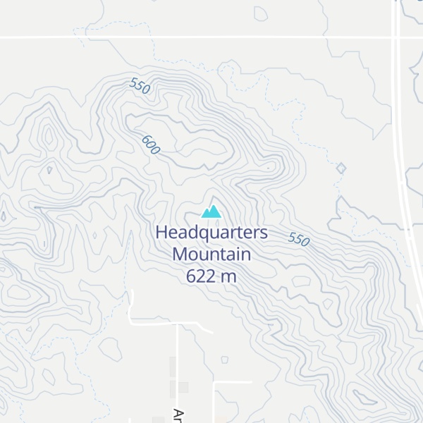 Map of Headquarters Mountain