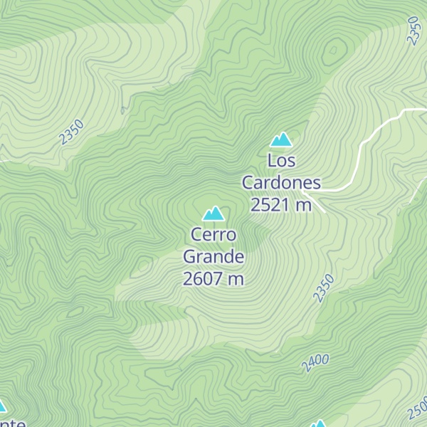 Map of Cerro Grande