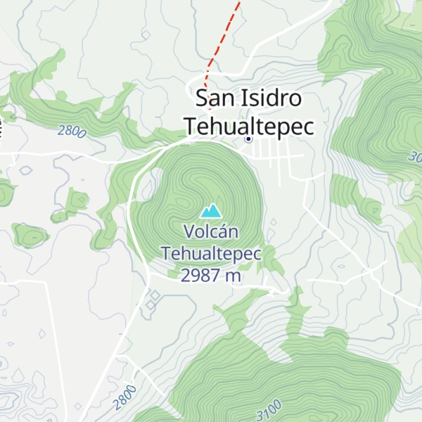 Map of Volcán Tehualtepec
