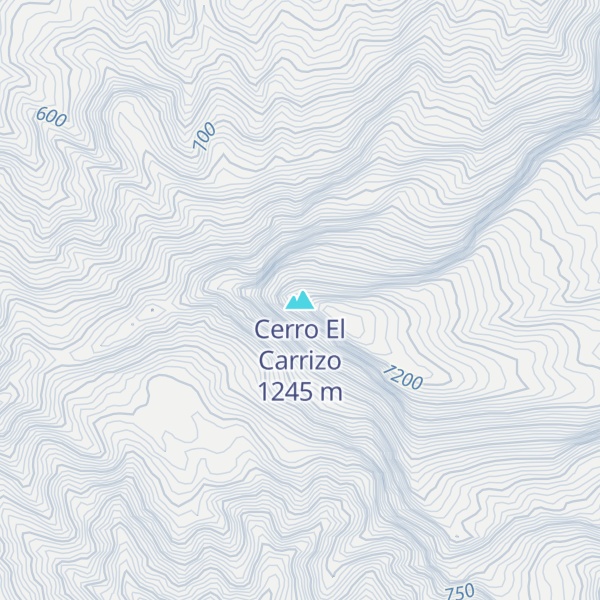Map of Cerro El Carrizo