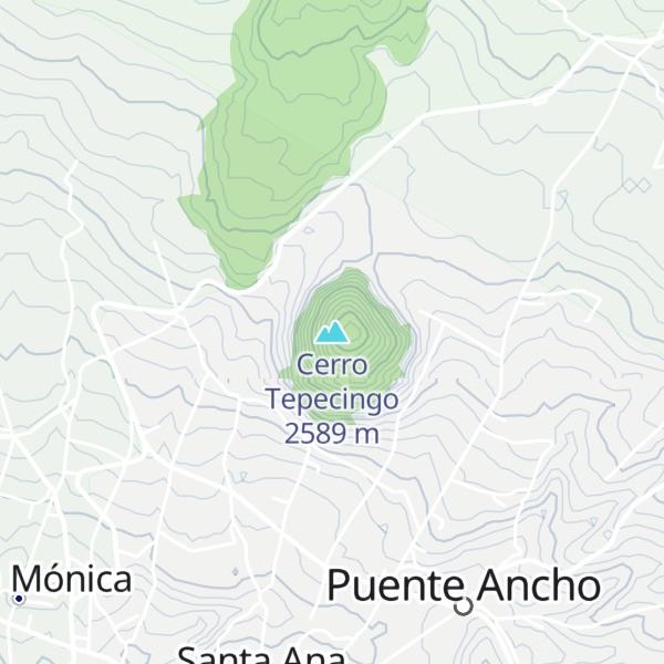 Map of Cerro Tepecingo