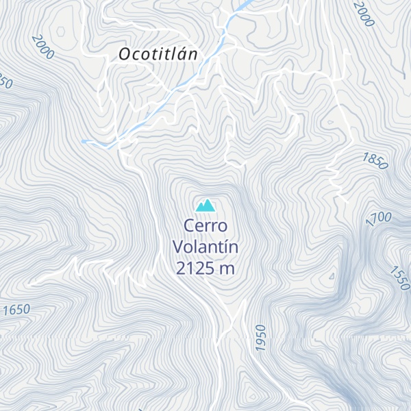 Map of Cerro Volantín