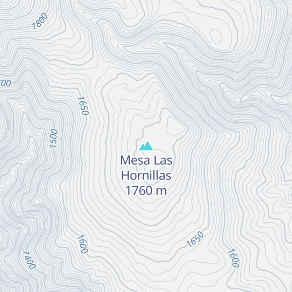 Map of Mesa Las Hornillas
