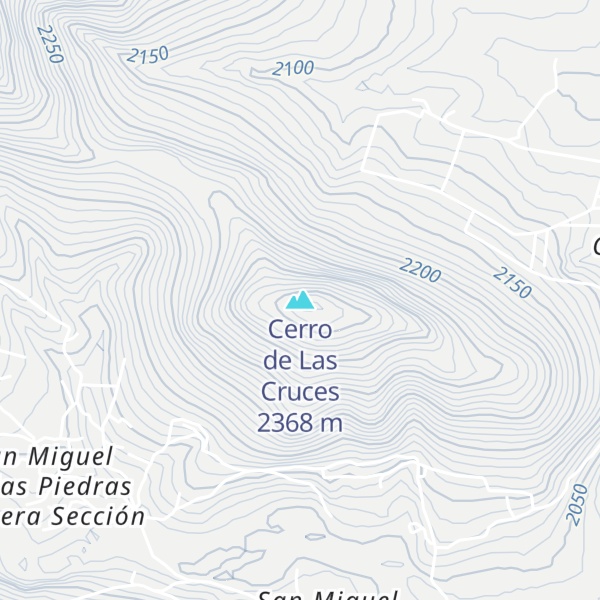 Map of Cerro de Las Cruces