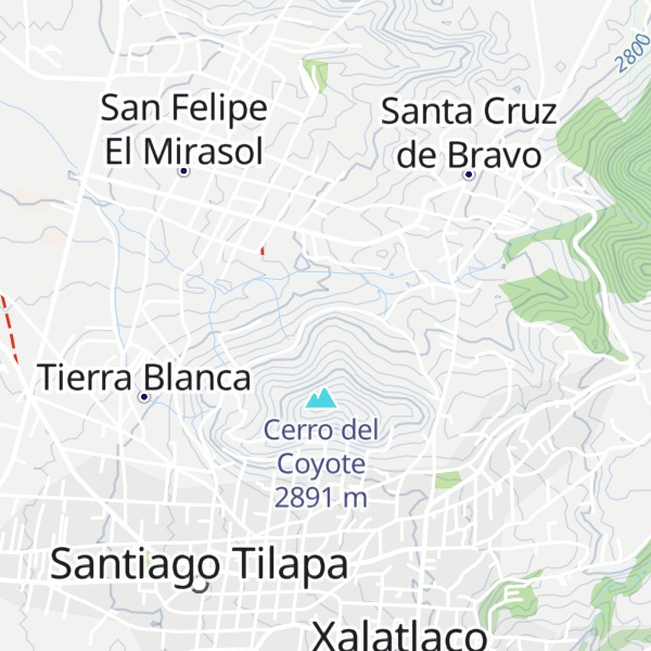 Map of Cerro Tilapa