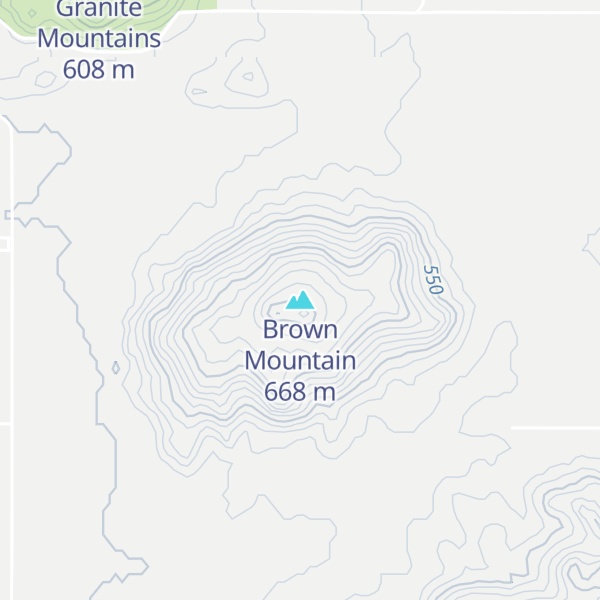 Map of Brown Mountain