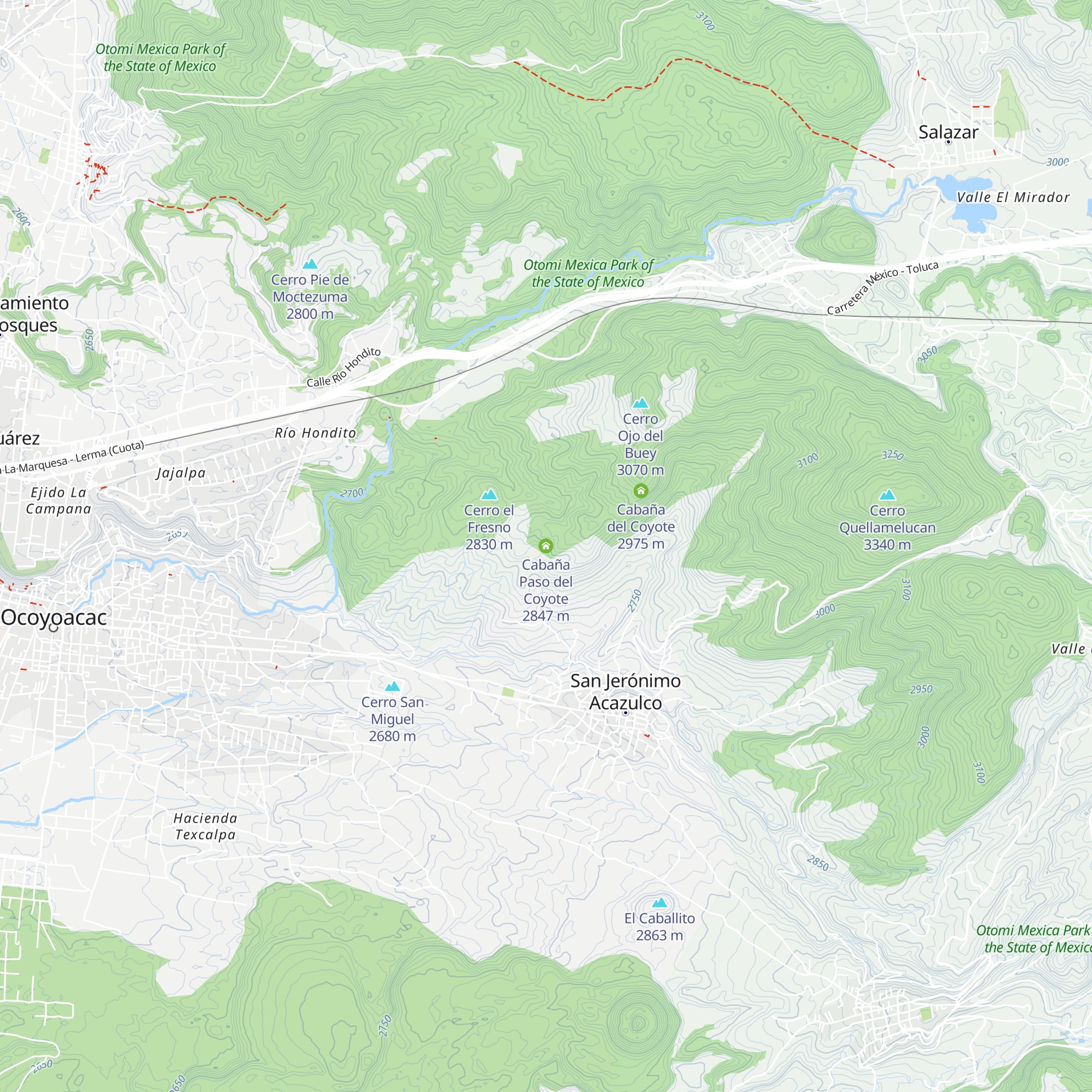 Cabaña Paso del Coyote map