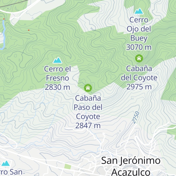 Map of Cabaña Paso del Coyote