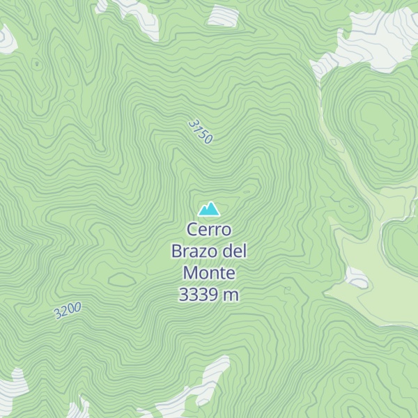 Map of Cerro Brazo del Monte