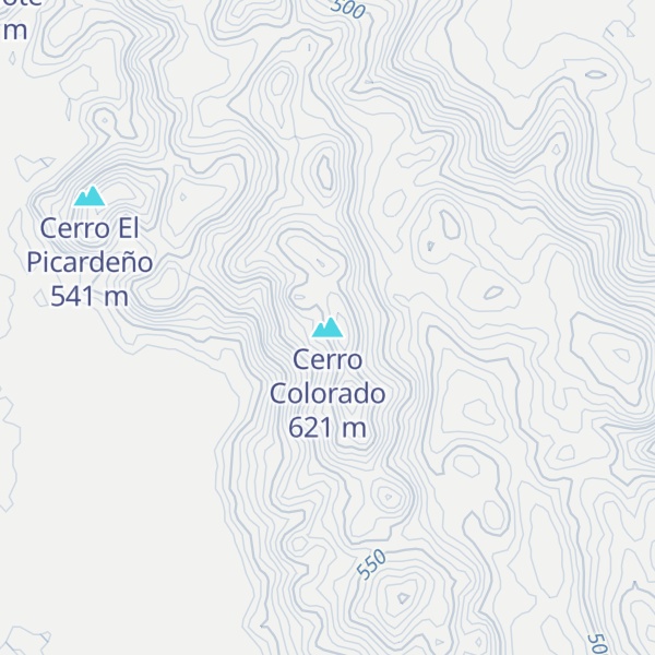 Map of Cerro Colorado